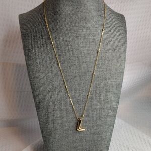 AllenCOCO Initial Pendant Necklace "L"